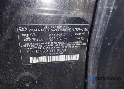 2018 Hyundai Elantra Value Edition from USA, damaged, VIN 5NPD84LF1JH398728